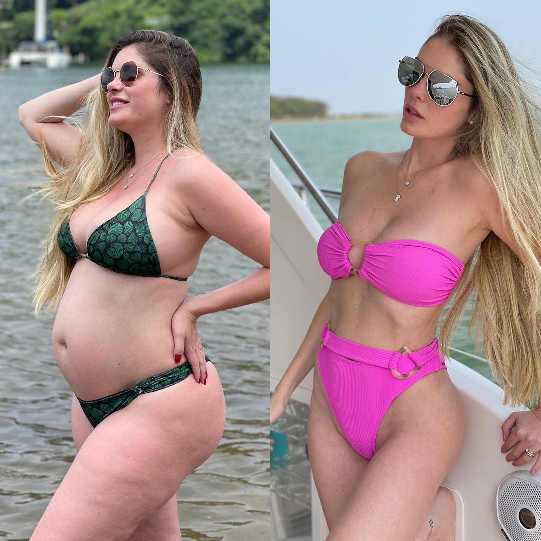 Bárbara Evans choca web ao posar 25kg mais magra após gravidez