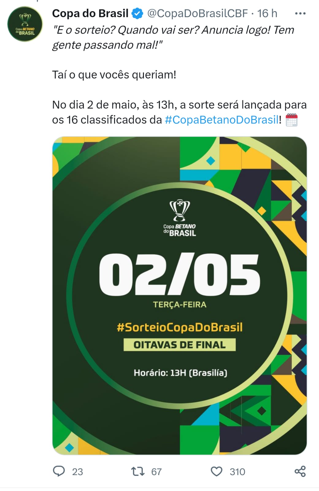 Veja os confrontos das oitavas de finais da Copa do Brasil 2022