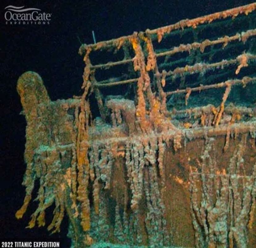 Destroços do Titanic vistos durante expedição, Reprodução: Instagram Lorena Bueri