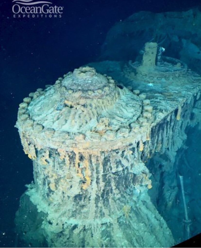 Destroços do Titanic vistos durante expedição, Reprodução: Instagram Lorena Bueri