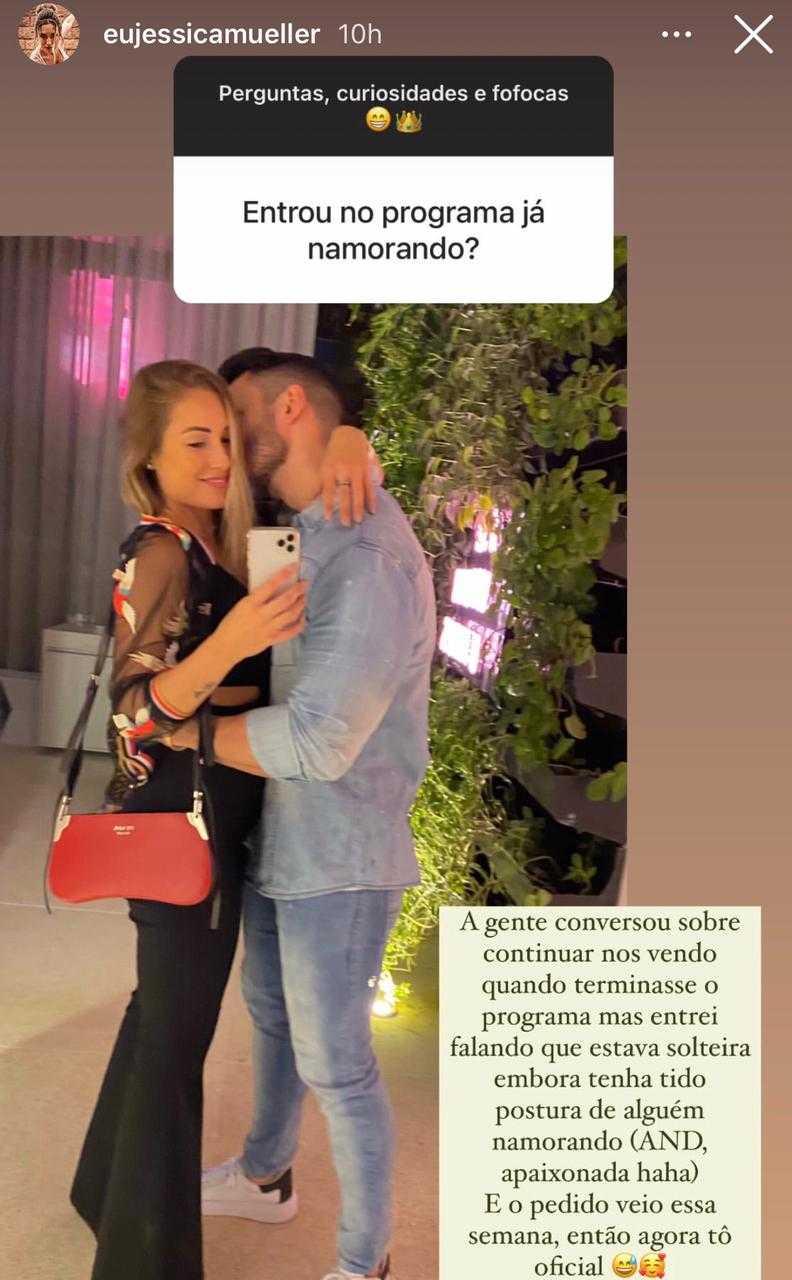  Jéssica Mueller assume namoro: ‘Agora é oficial’ (Foto: Reprodução/Instagram)