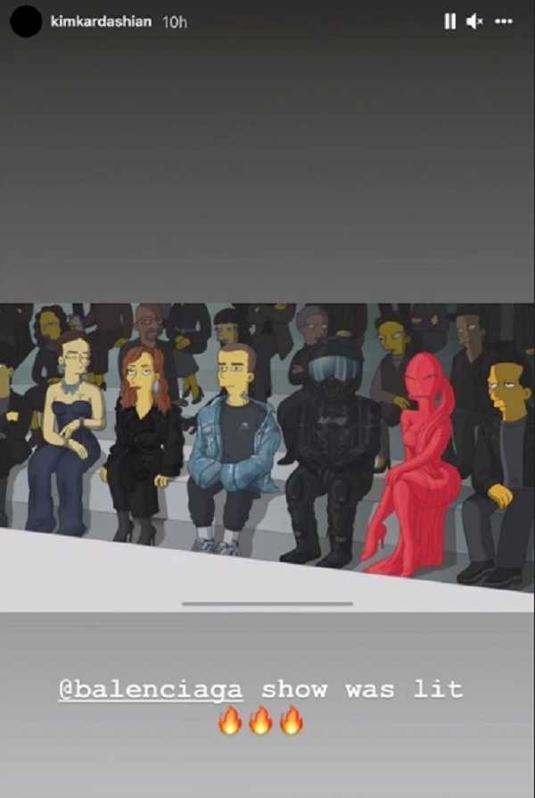 Kim compartilha cena de Os Simpsons em que aparece ao lado de Kanye West (Foto: Reprodução/Instagram)