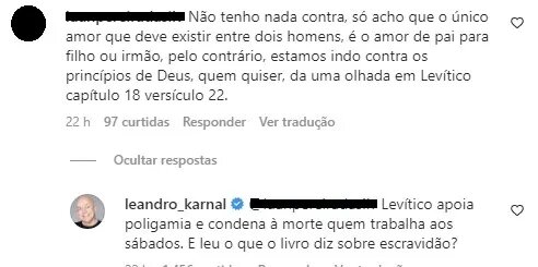 Leandro Karnal responde comentários preconceituosos. Foto: Reprodução/Instagram/@leandro_karnal