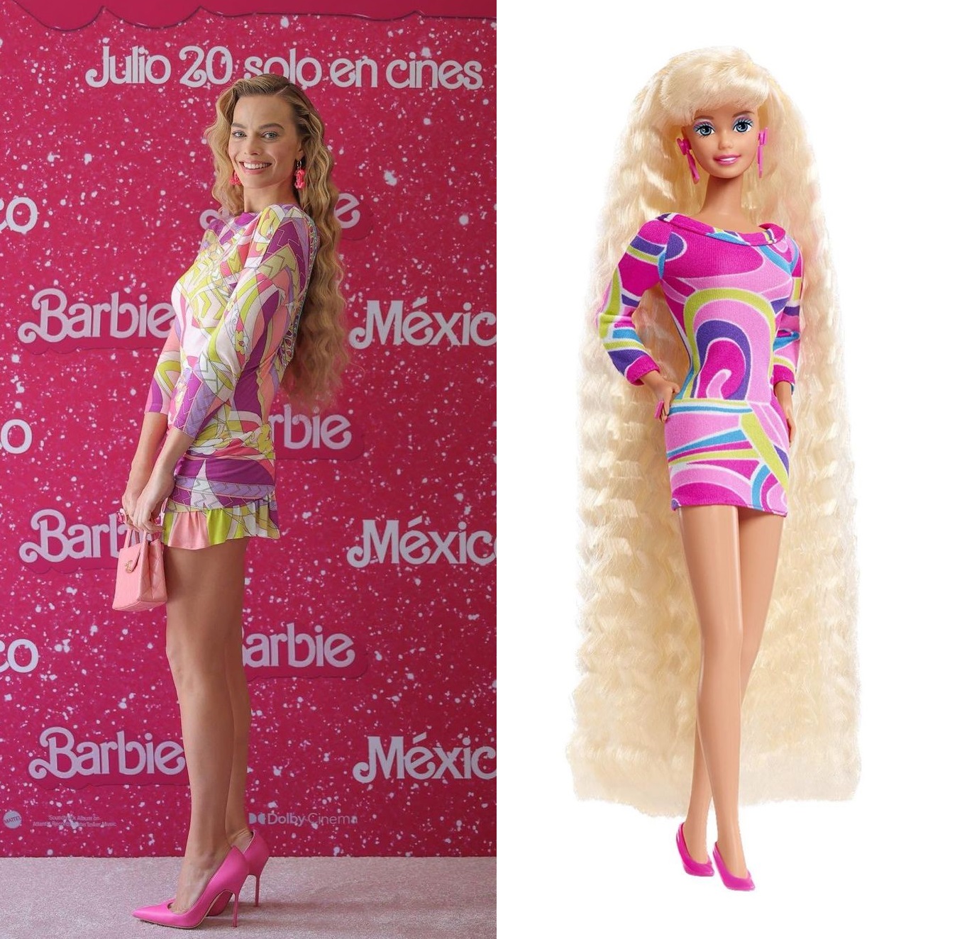 Boneca Barbie Quero Ser Atriz de Cinema Mattel Vestido Roxo