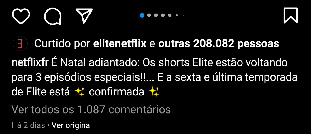 Netflix França anuncia que a 6ª temporada de 'Elite' será a última