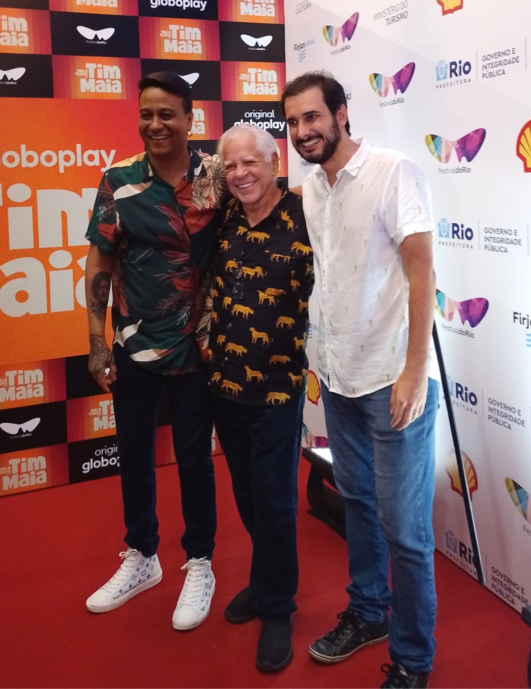 Carmelo Maia, Nelson Motta e Renato Terra no Festival do Rio. Foto: Eduarda Monteiro