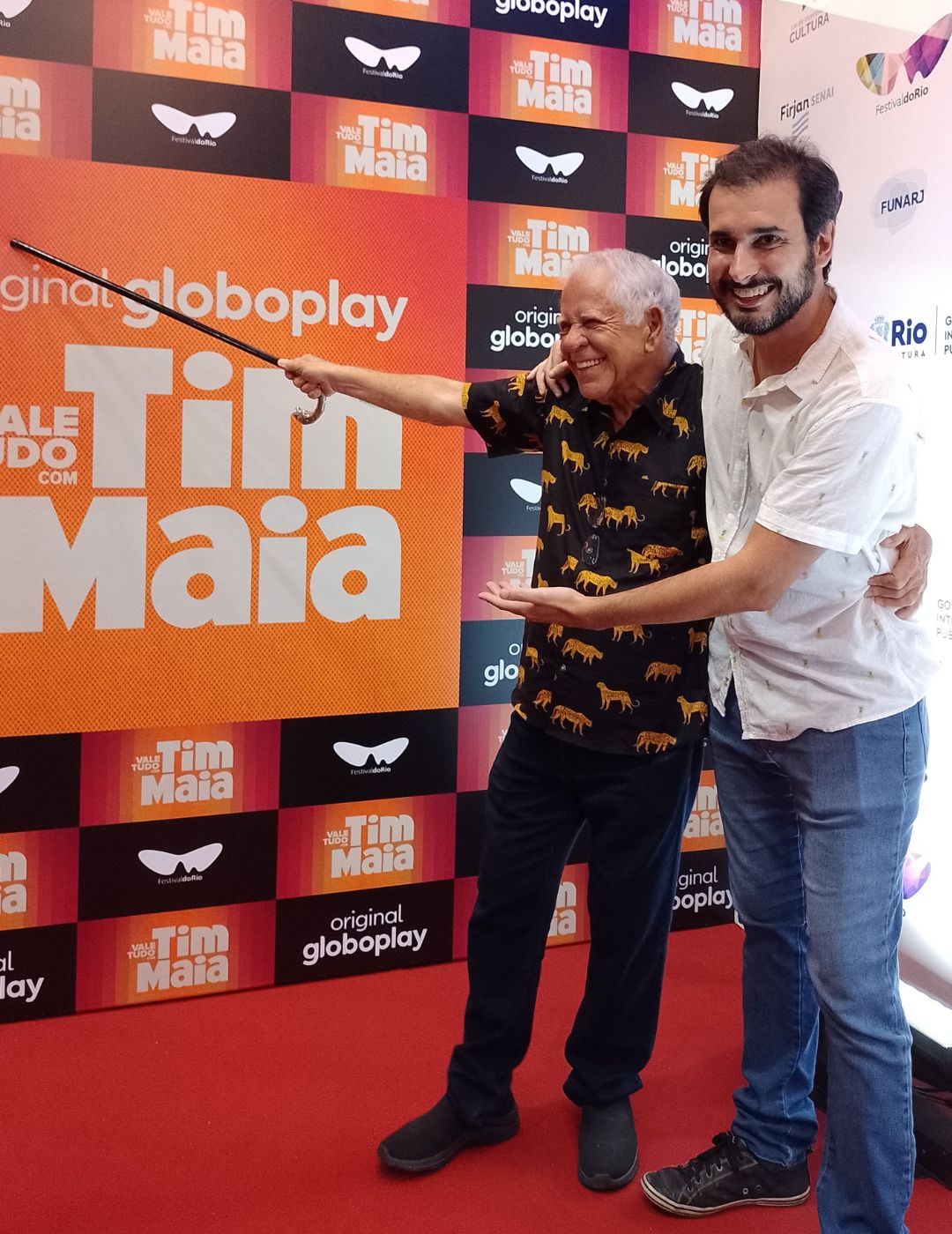 Nelson Motta e Renato Terra no Festival do Rio. Foto: Eduarda Monteiro Lorena Bueri