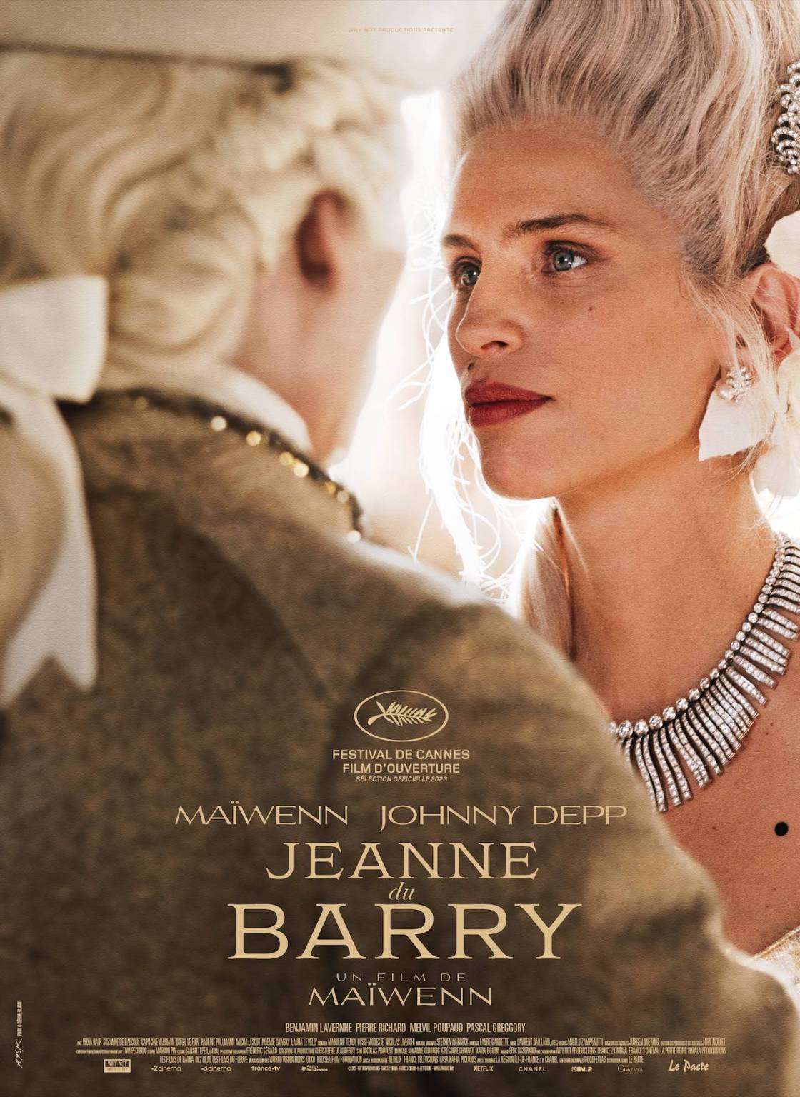 Cartaz do filme Jeanne du Barry, exibido no primeiro dia do Festival de Cannes. Reprodução/Divulgação