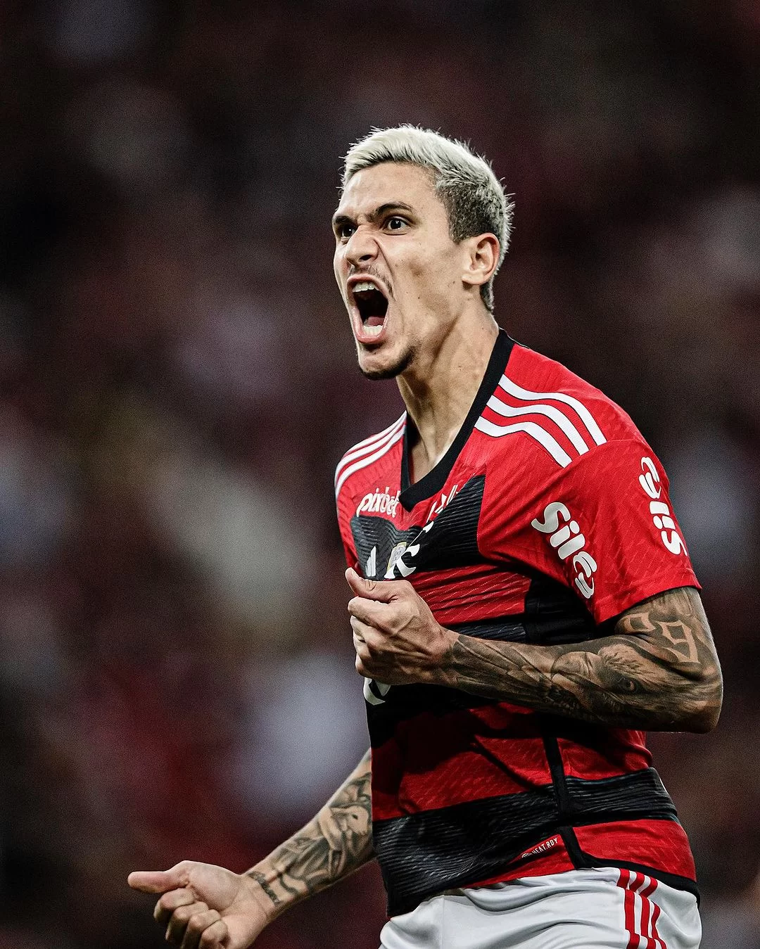 Pedro durante comemoração de gol pelo Flamengo (Foto: Reprodução/@pedroguilherme/Instagram)