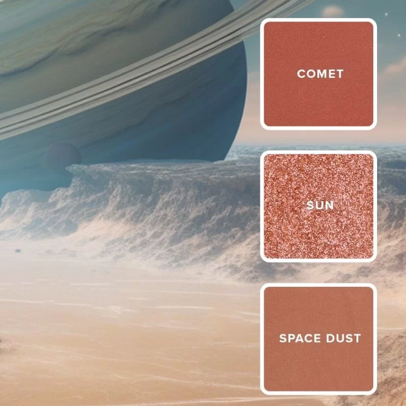 Cores remetem a elementos do espaço, como planetas e galáxias (Foto: reprodução/Instagram/@anastasiabeverlyhills)