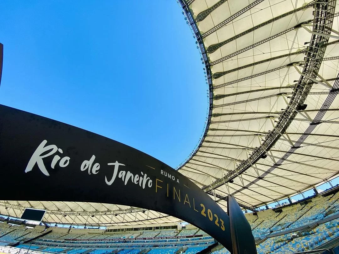 Maracanã em preparação para receber Fluminense e Olimpia na Copa Libertadores