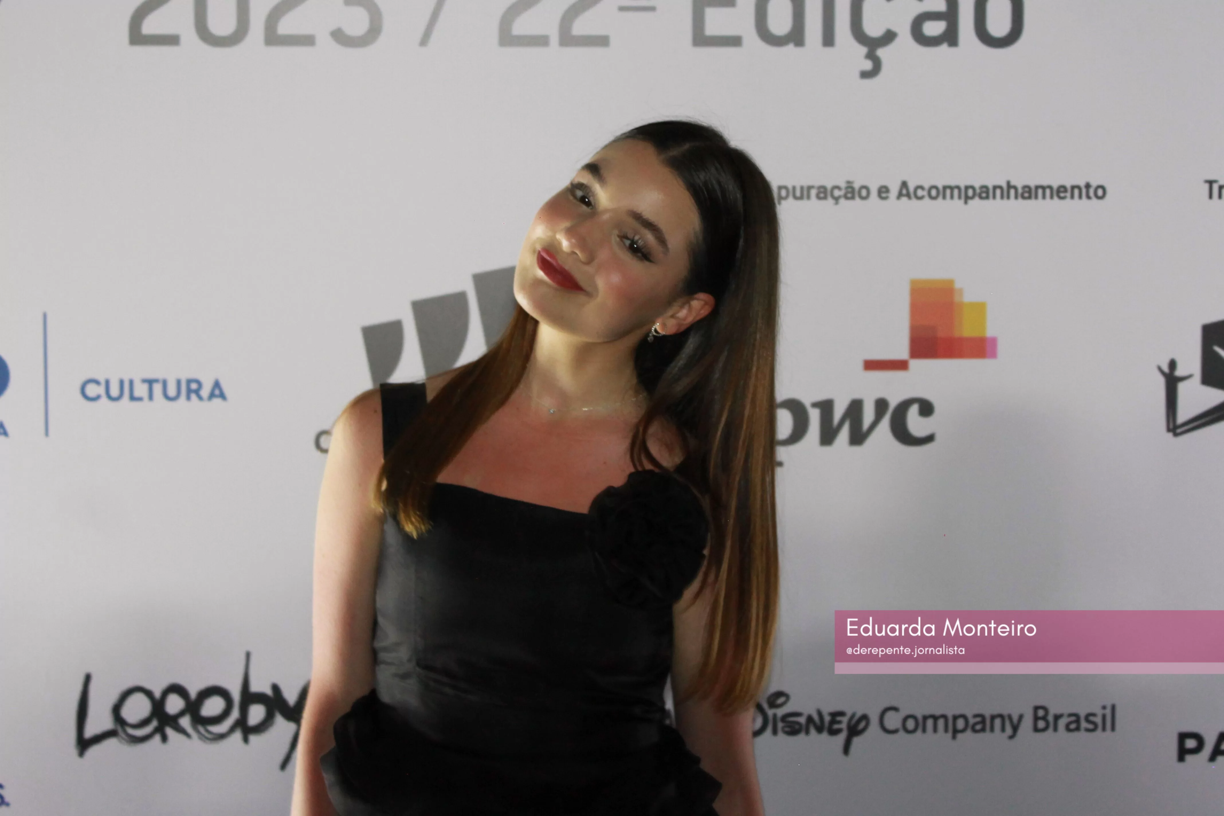Giulia Benite no Grande Prêmio do Cinema Brasileiro (Foto: Eduarda Monteiro) Lorena Bueri