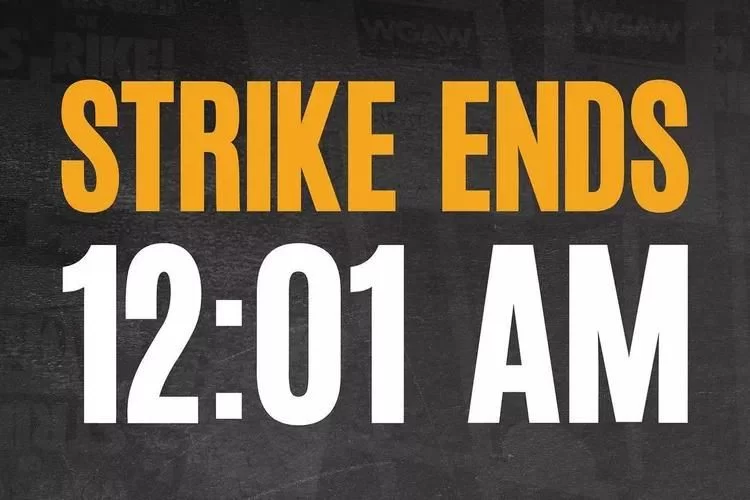 Anúncio sobre o fim da greve do WGA