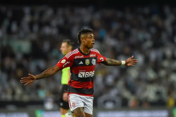 Bruno Henrique comemora gol pelo Flamengo (Foto: Divulgação / Conmebol)