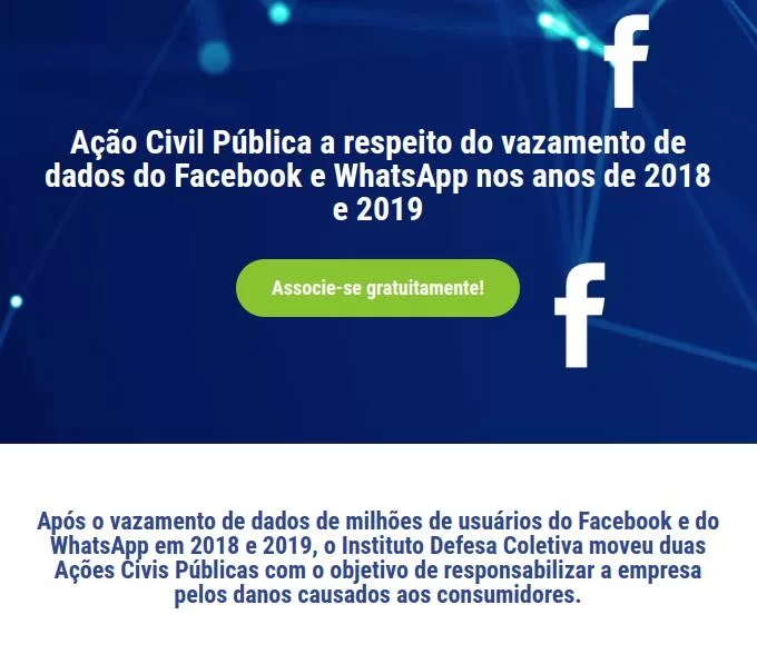 É usuário do Facebook? Veja como pedir indenização de R$ 5 mil por  vazamento de dados