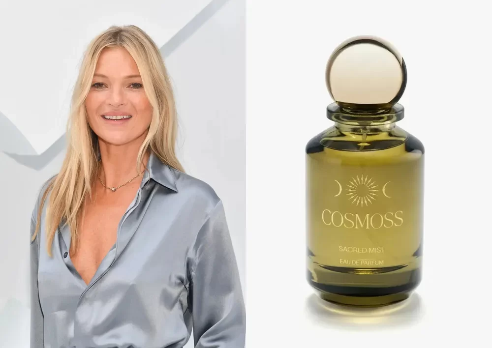 Kate Moss e o Sacred Mist  da Cosmoss (Foto: Reprodução/Getty Images/Vogue Globo) Lorena Bueri