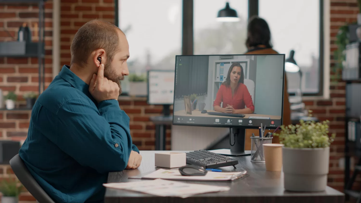 Videoconferência no trabalho