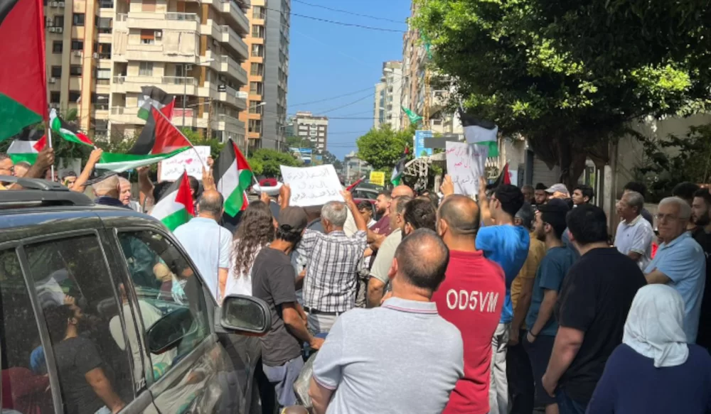 Protestos pró-Palestina ocorreram hoje (13) em Beirute, no Líbano