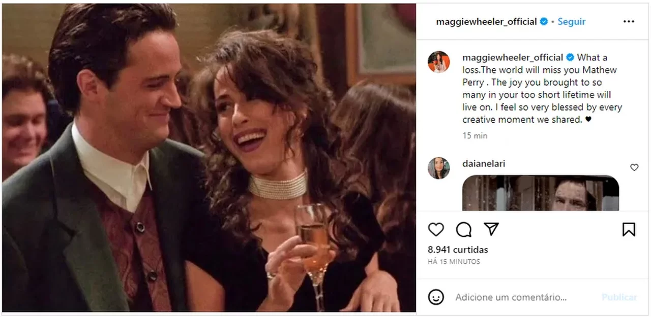 Maggie Wheeler lamenta perda de Matthew