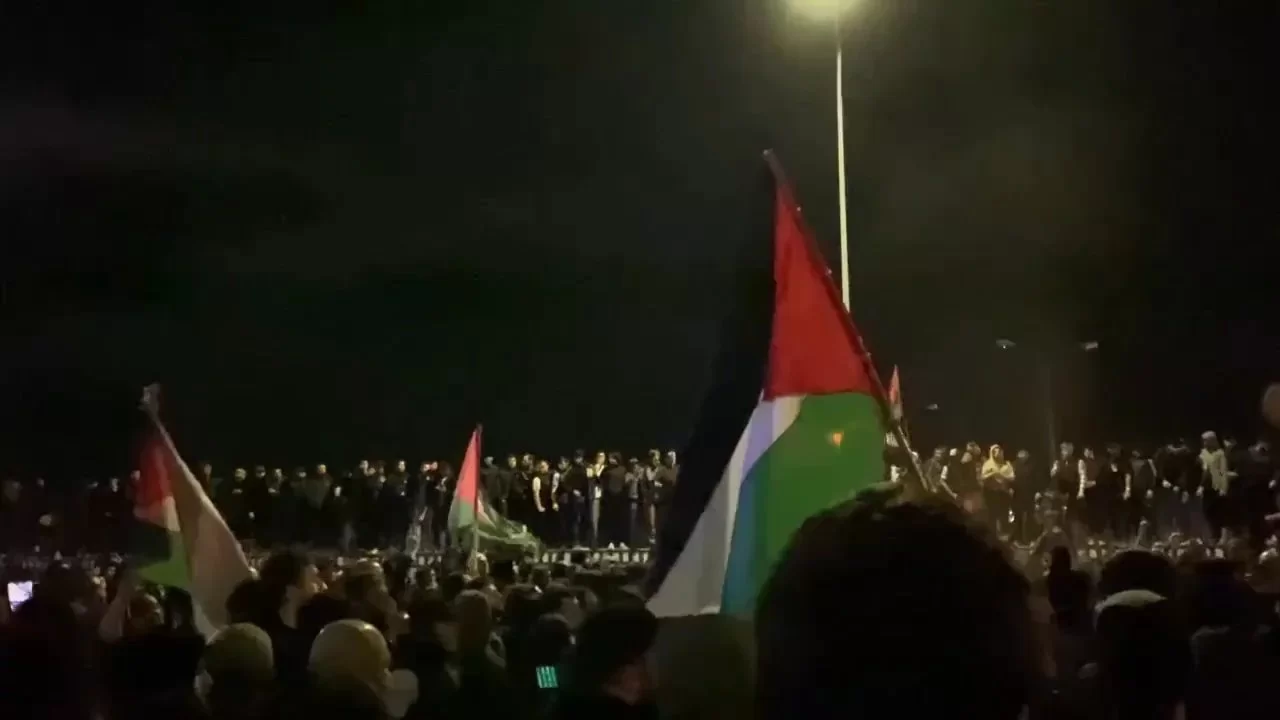 Protesto no aeroporto