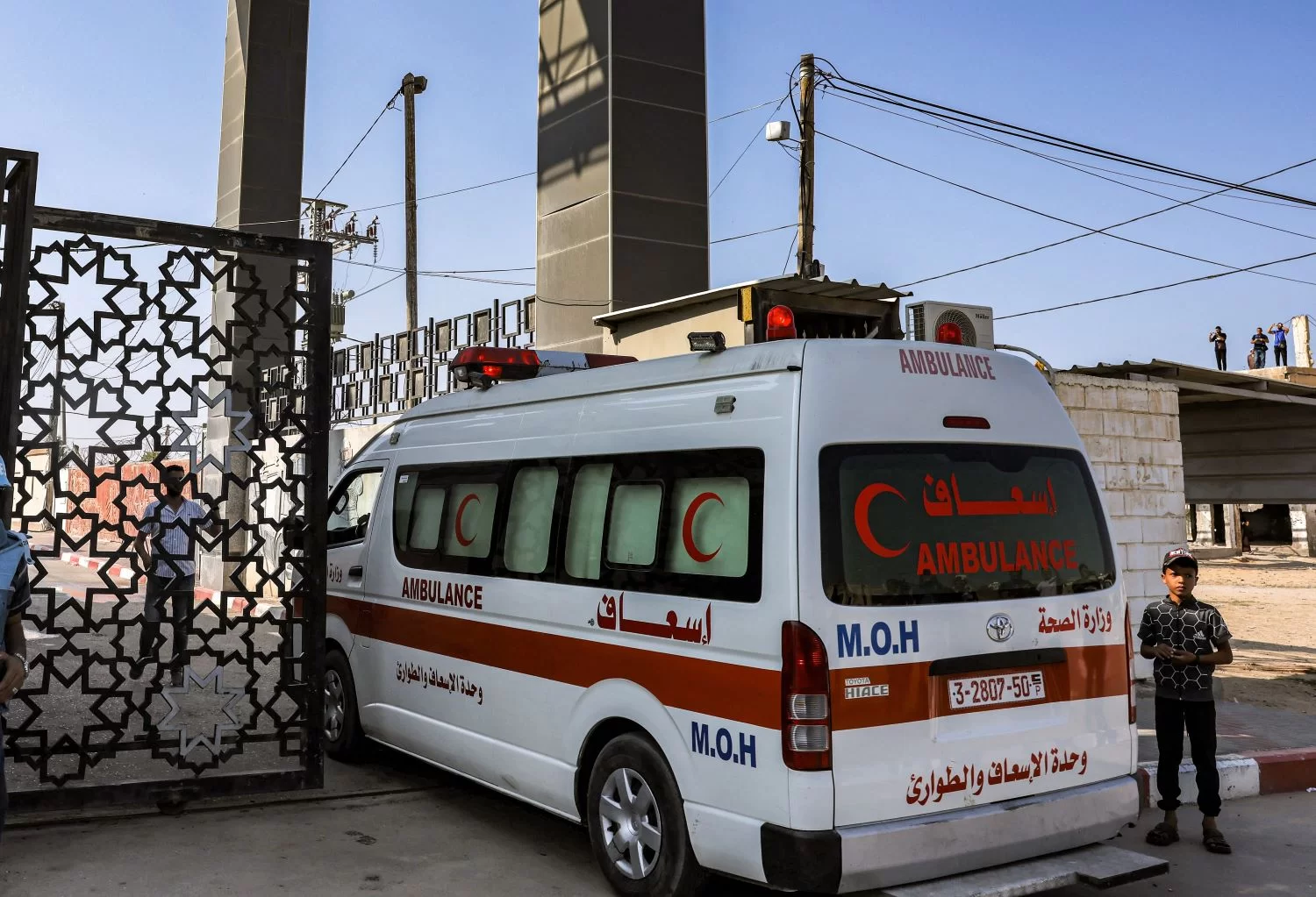 Ambulâncias entraram hoje na Faixa de Gaza