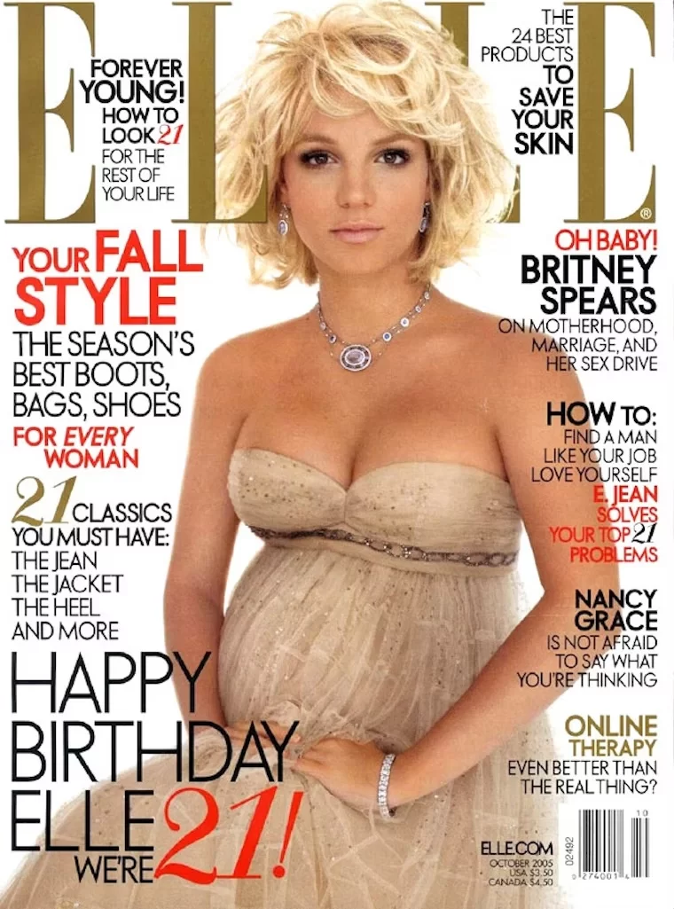 Britney capa da Elle 2005