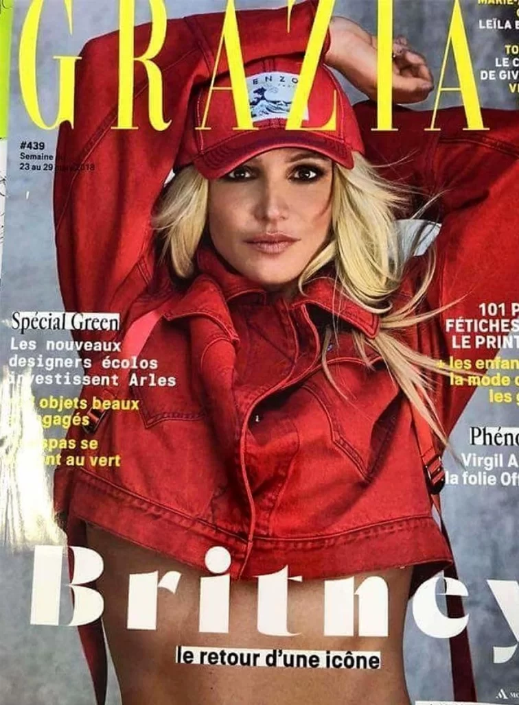 Britney capa de revista europeia Grazia