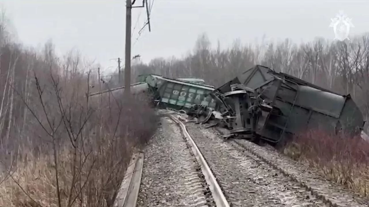 Trem acidentado
