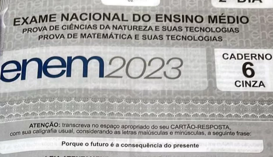 Prova cinza do segundo dia do Enem 2023