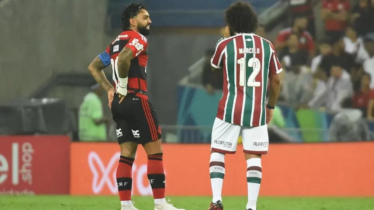 Marcelo a Gabriel trocam farpas durante a final do Carioca. 