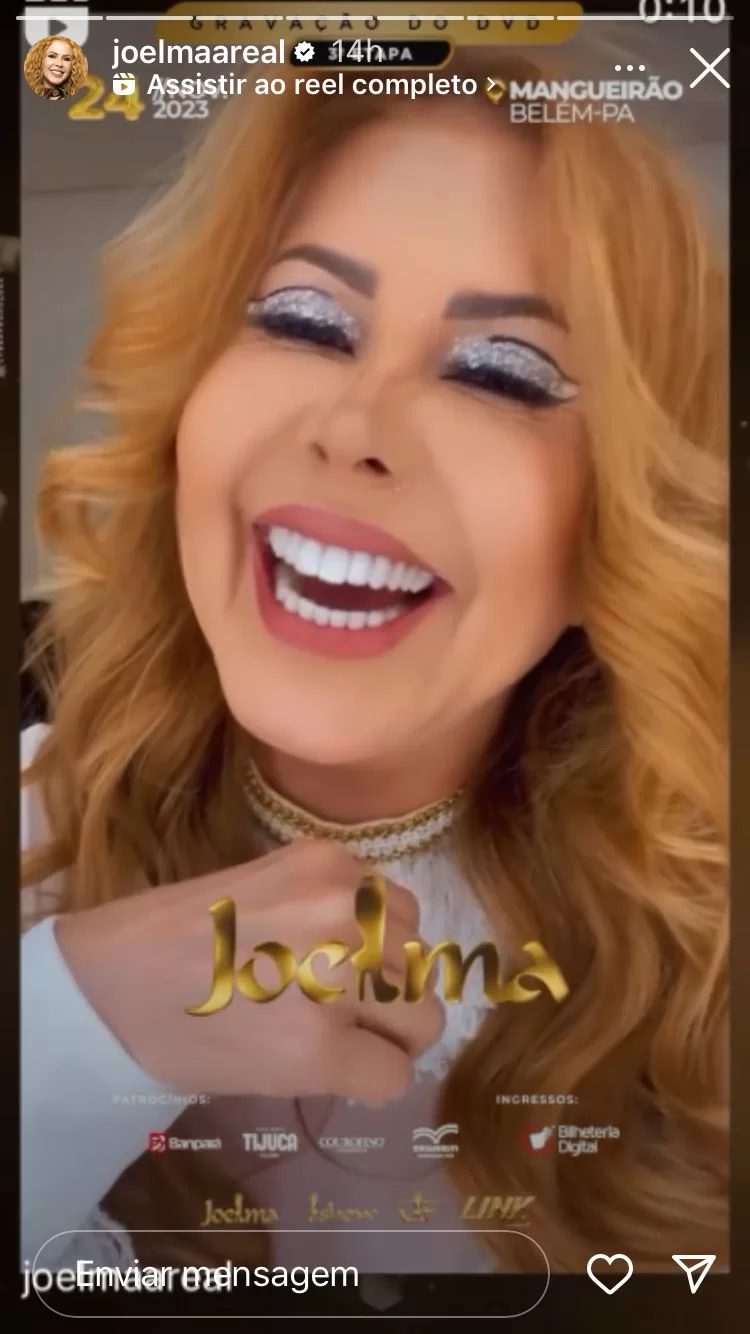 Print do vídeo que Joelma compartilhou 
