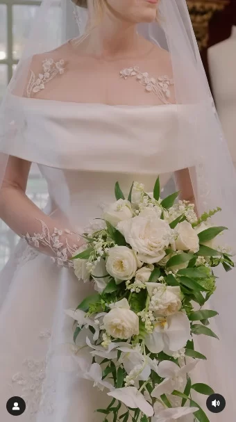Detalhes do vestido de casamento de Madelaine Brockway