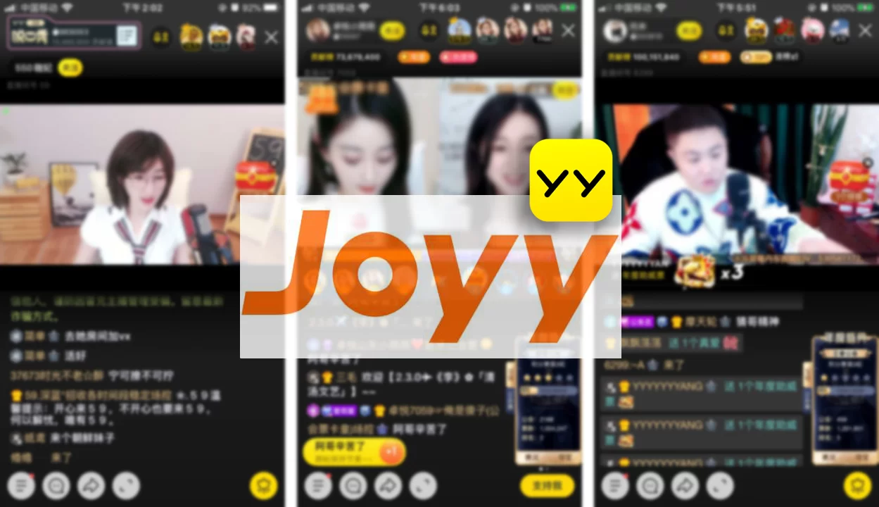 A JOYY é dona da plataforma chinesa de streaming YY Live