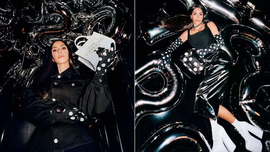 Em 2023 Kin Kardashian é anunciada como o novo rosto da marca Marc (Fotos: Etiqueta Única/ Instagram @marcjacobs). Lorena Bueri