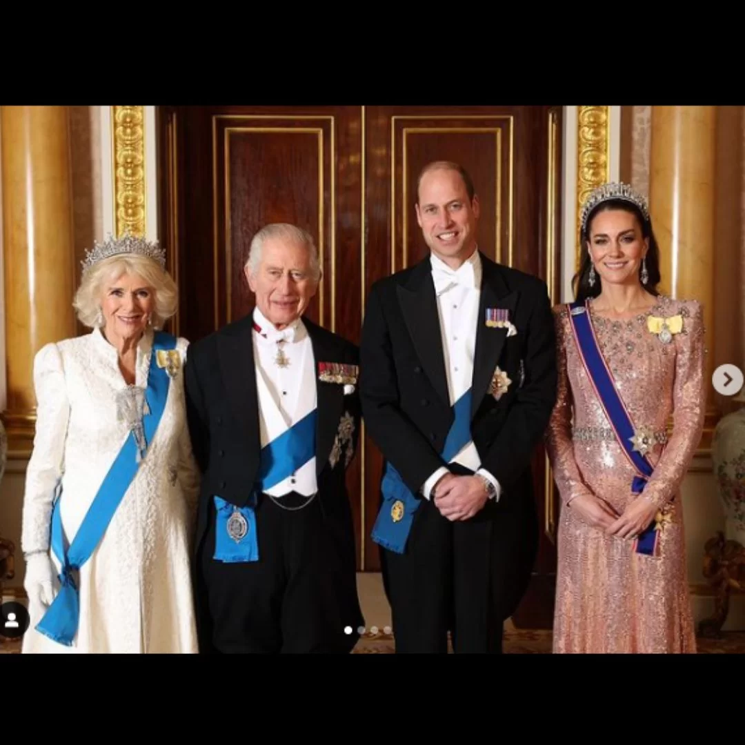 Rei Charles III e outros membros da familia real