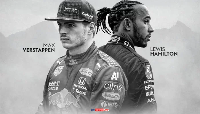 Pôster promocional da F1 2024 trás Max Verstappen versus Lewis Hamilton (Foto:divulgação/autoracing.com)