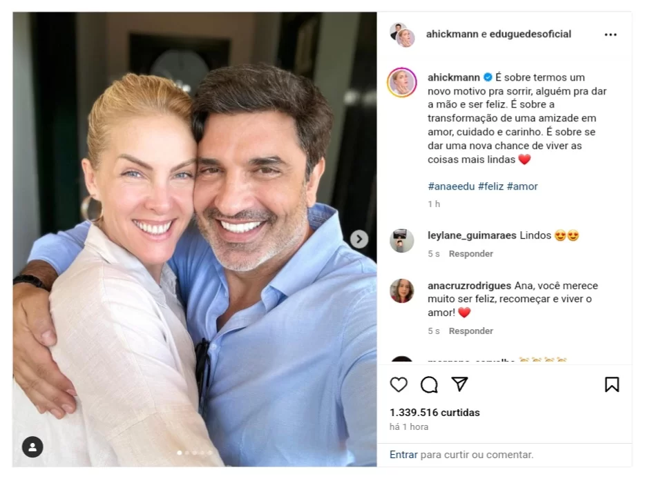 Ana Hickmann e Edu Guedes