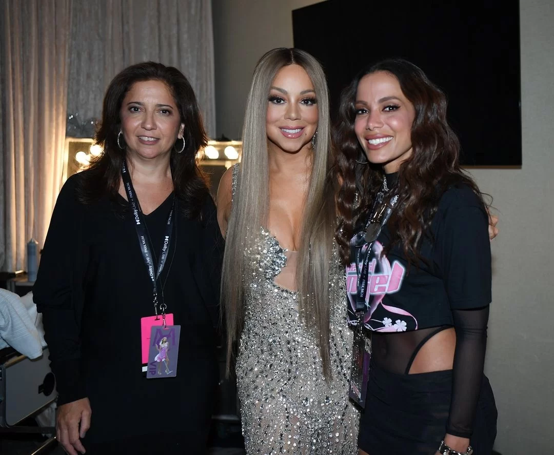 Mariah Carey ao lado de Márcia Macedo e Anitta
