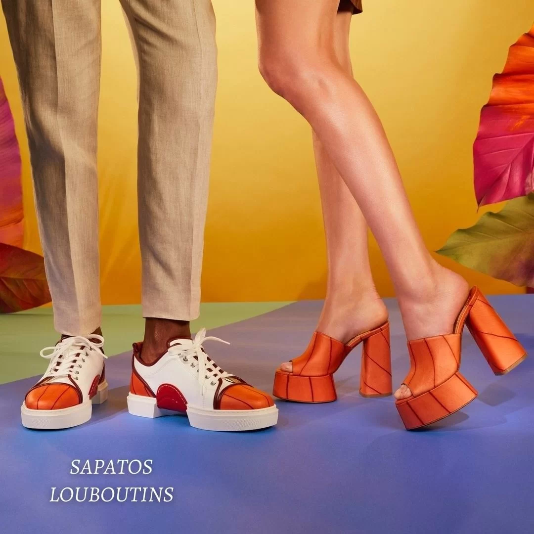 Sapatos Loubotin produzidos com utilização do couro ecológico (Foto: reprodução/Instagram/@reneroliveira) Lorena Bueri