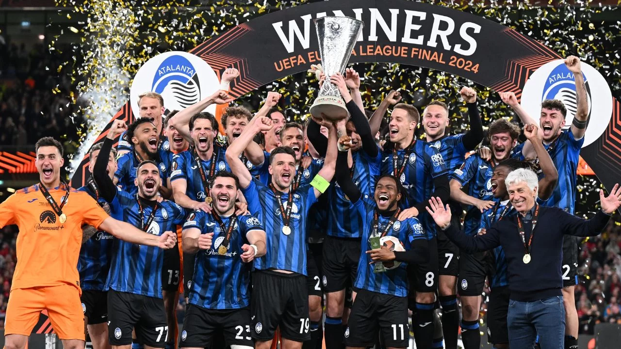 Atalanta celebra o título da Europa League