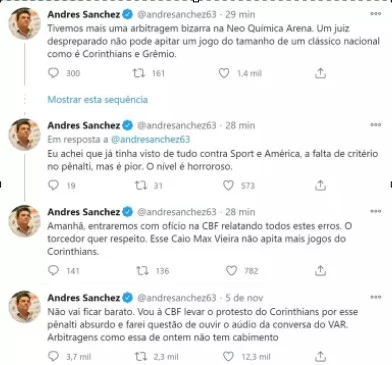 Postagem Andrés Sanches