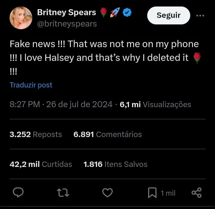 Tweet de britney