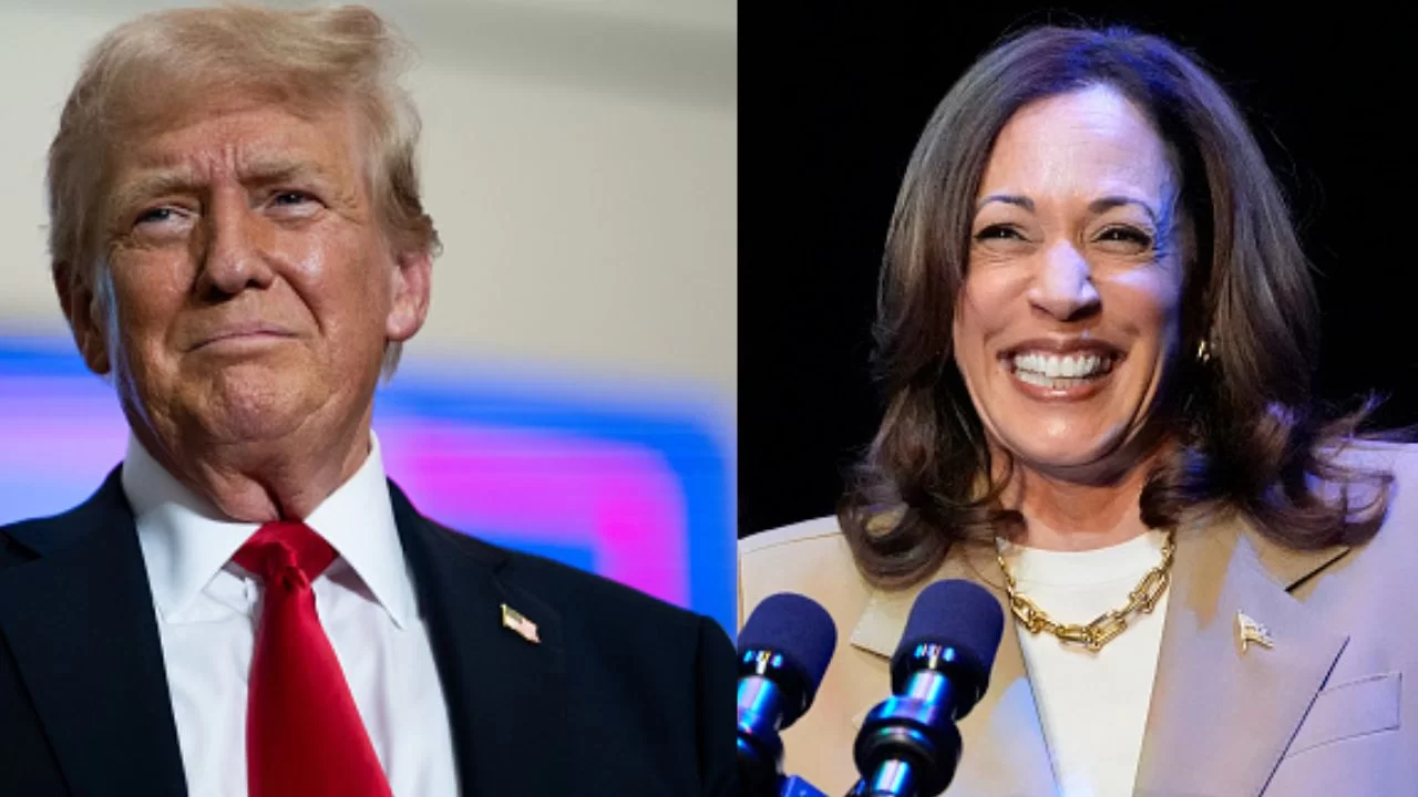 Trump e Kamala.