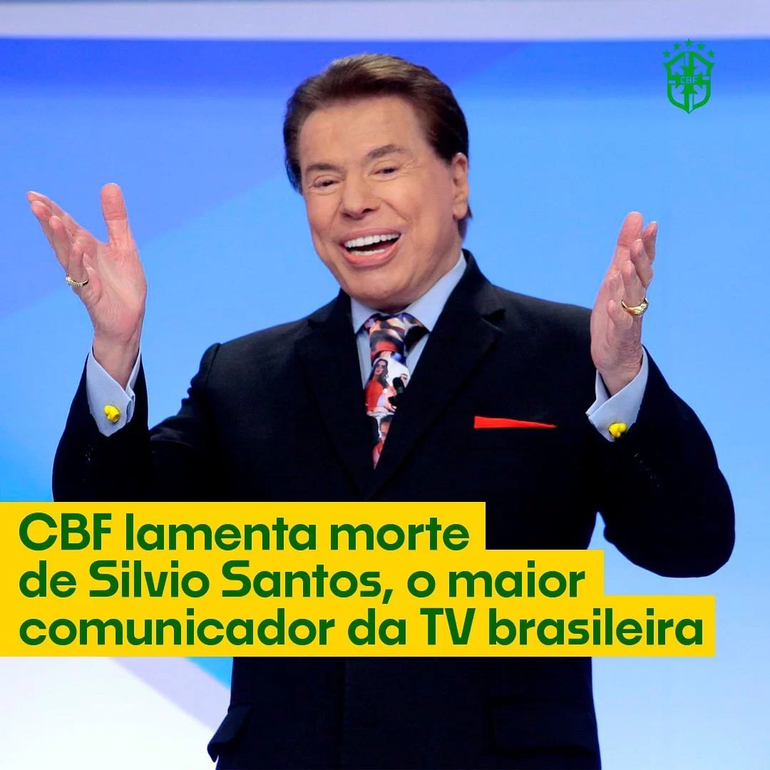 CBF se manifesta após falecimento de Silvio Santos (Reprodução/Instagram/@cbf_futebol) Lorena Bueri