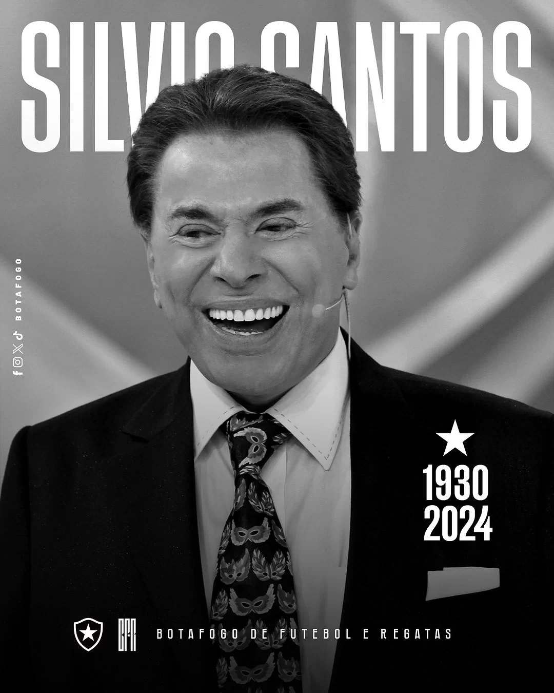 Botafogo se manifesta após falecimento de Silvio Santos (Reprodução/Instagram/@botafogo) Lorena Bueri