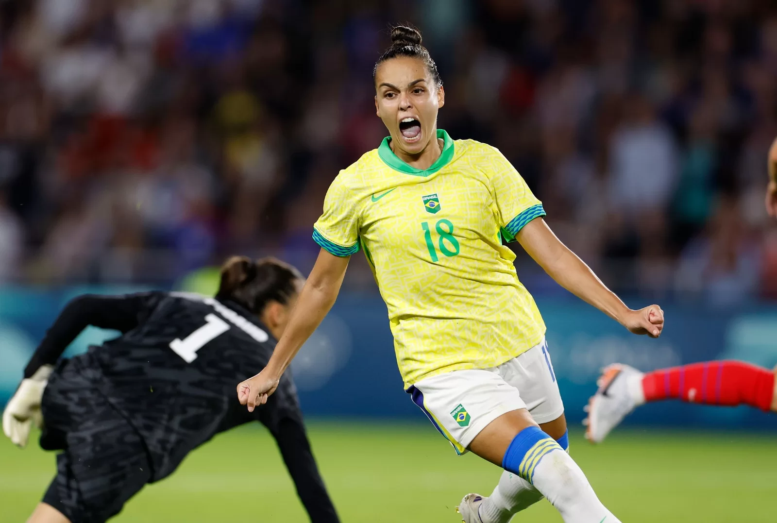 Gabi Portilho no Jogo entre Brasil e França nos Jogos 2024