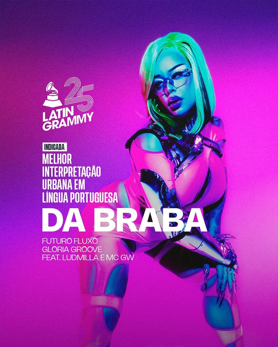 Gloria Groove é indicada ao Grammy Latino por  