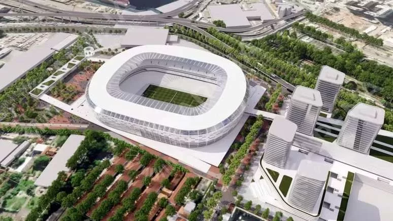 Projeto do futuro estádio do Flamengo