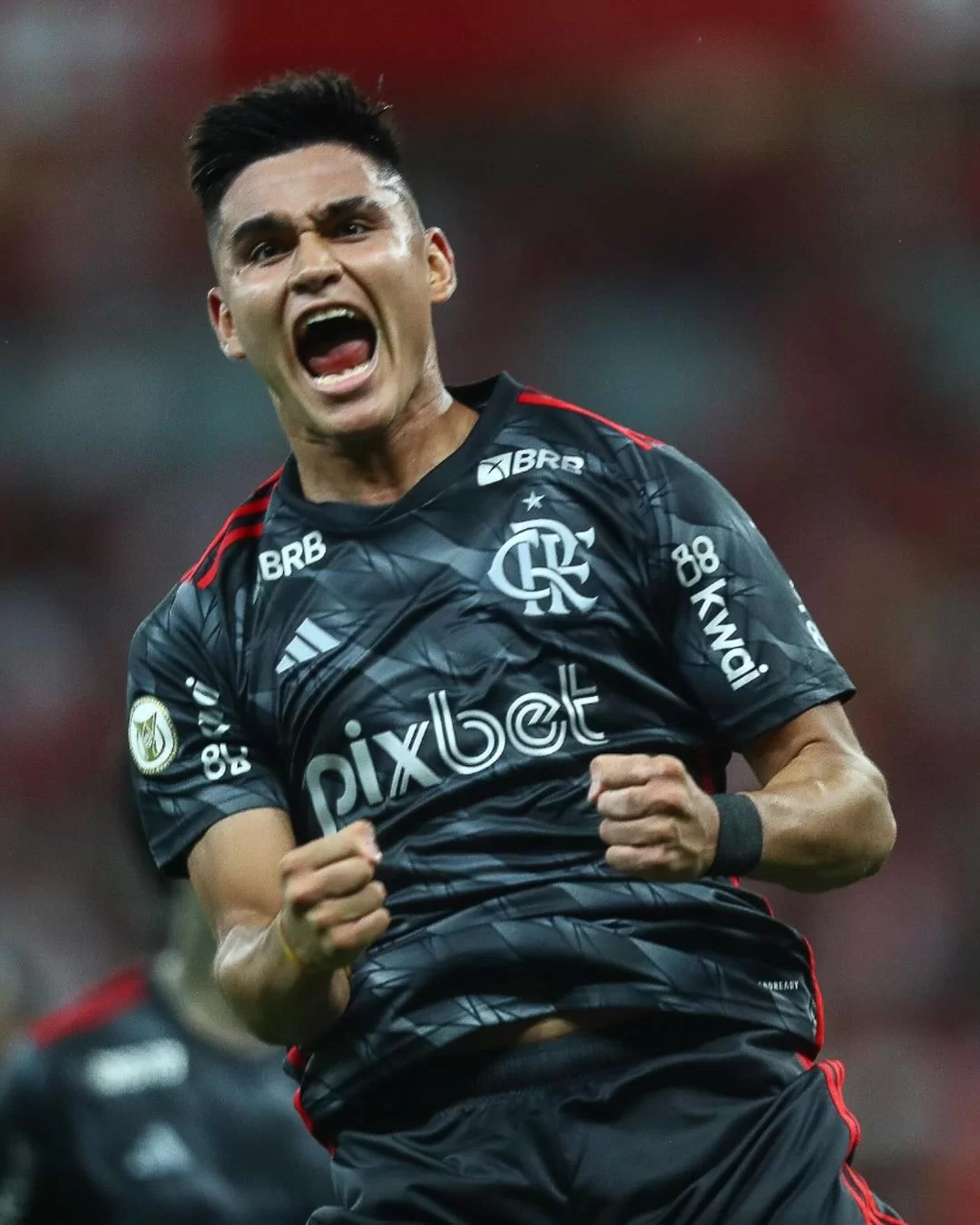 Alcaraz após marcar o gol do Flamengo (Foto: reprodução/Instagram/@flamengo) Lorena Bueri