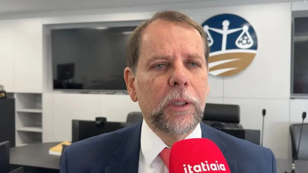 Gustavo Caputo em entrevista ao final do julgamento desta quarta-feira (Reprodução/Itatiaia/Wellington Campos)